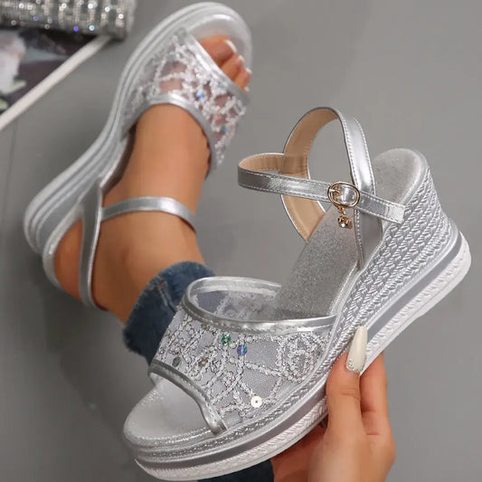 Women's Adjustable Wedge Platform Sandals