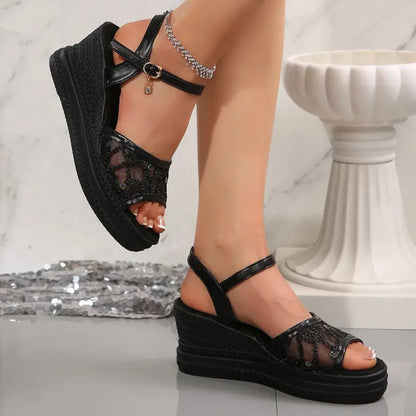 Women's Adjustable Wedge Platform Sandals